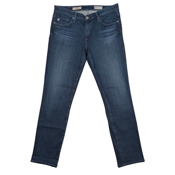 Ag Adriano Goldschmied Denim - AG Adriano Goldschmied The Prima Jeans Womens 27R Blue Mid-Rise Cigarette Slim
